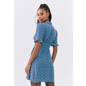 UO Graziana Printed Short Sleeve Mini Dress NWT